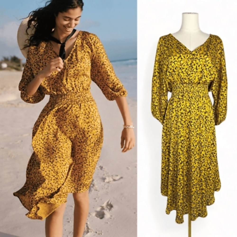 Anthropology Marigold MIDI Dress